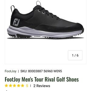 FootJoy Men's Black and White Athletic Golf Shoes